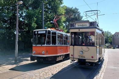219481 und 5984 bei einer Sonderfahrt in Alt-Schmöckwitz